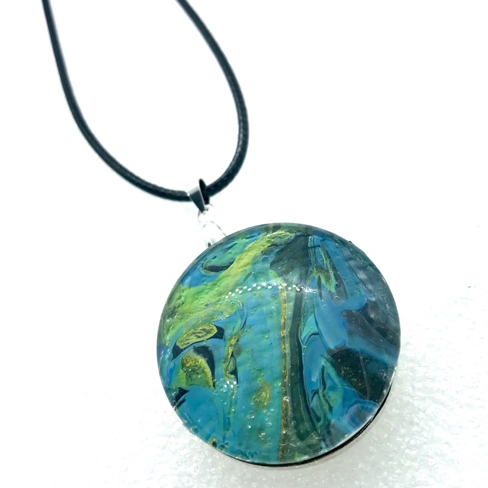 Statement Snap pendant with handmade 30mm snap SJ30 simple round StyleDot